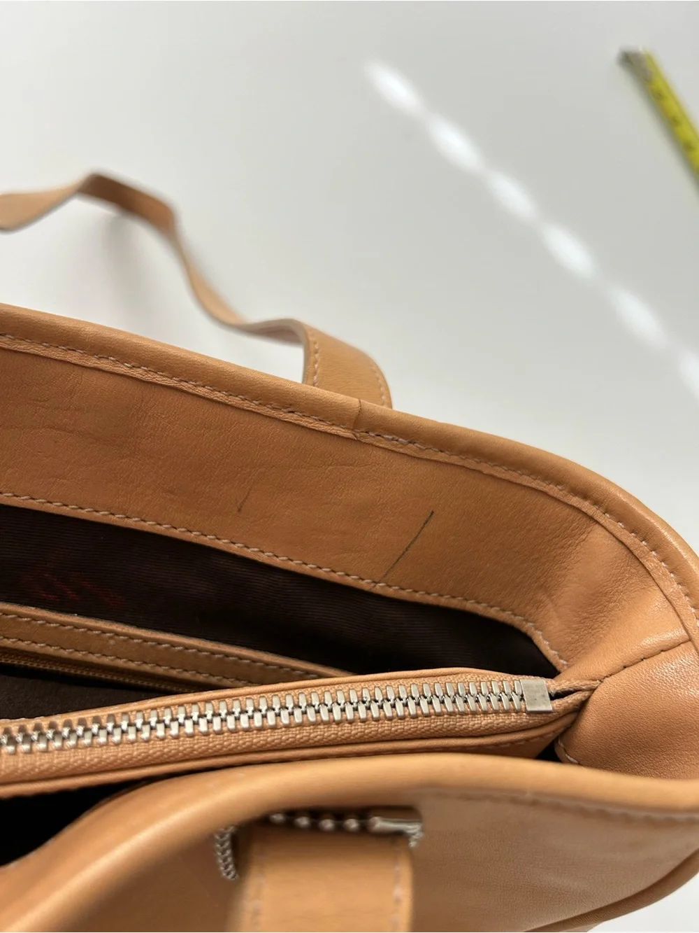 Vintage Coach Hamptons Lunch Tote Satchel 7776 Camel Glove-Tanned Leather Y2K 90